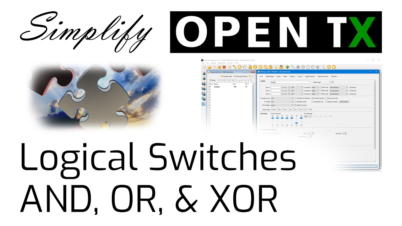 OpenTX Logical Switches: AND, OR, and XOR