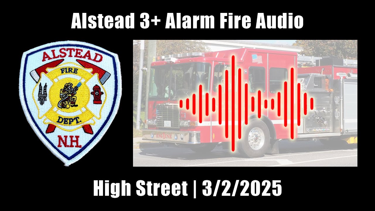 Аудиозапись пожарной сигнализации Alstead 3+Alarm от 02.03.2025 [Нью-Гэмпшир]