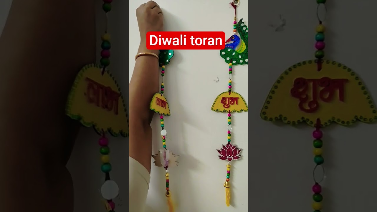 diwali toran #handmade#diy #painting #art #artlovers #stonework #beads #mirror #mirrorwork