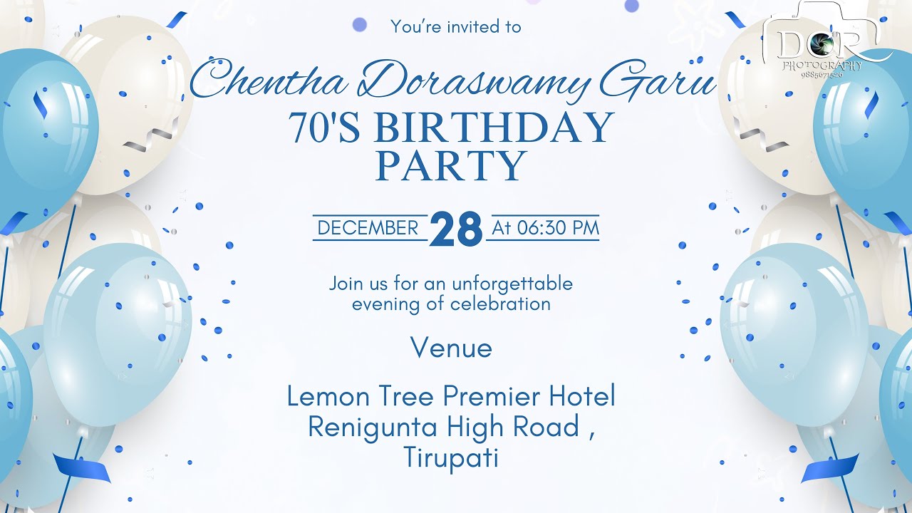 CHENTHA DORASWAMY GARU 70'S BIRTHDAY CELEBRATION