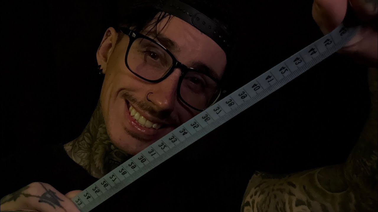 ASMR Measuring and Tracing Your Face Up Close