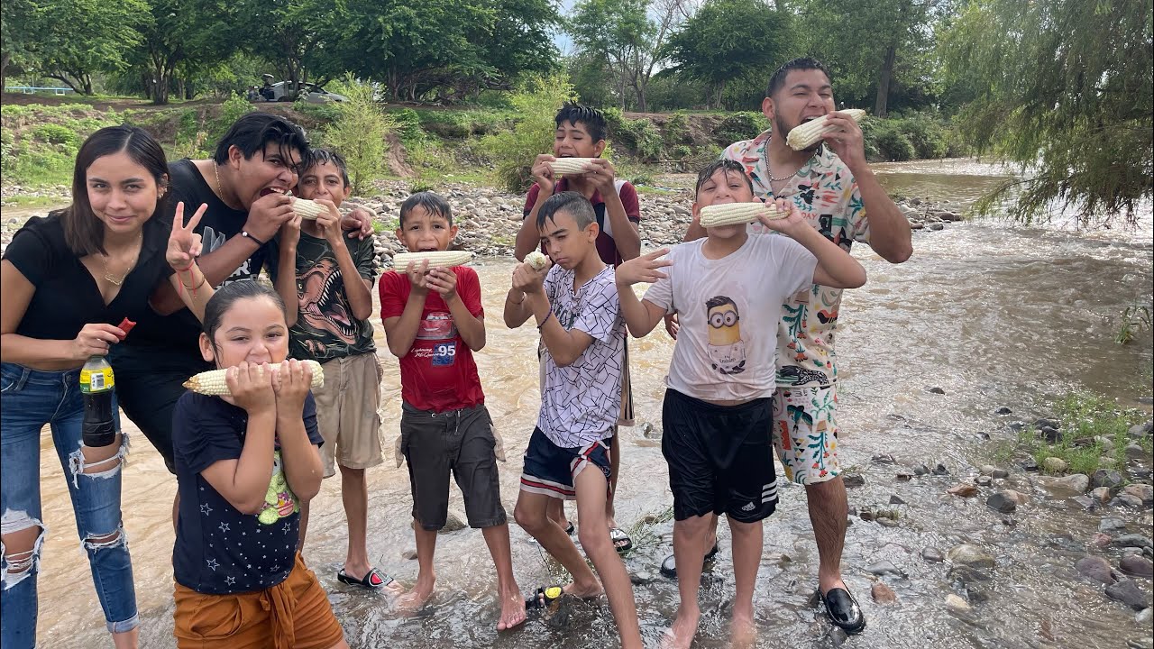 ELOTES ASADOS EN EL RIO Y WILLY SE CORTÓ EL PIE🦶🥺 / Grillo La Duda Soñadores