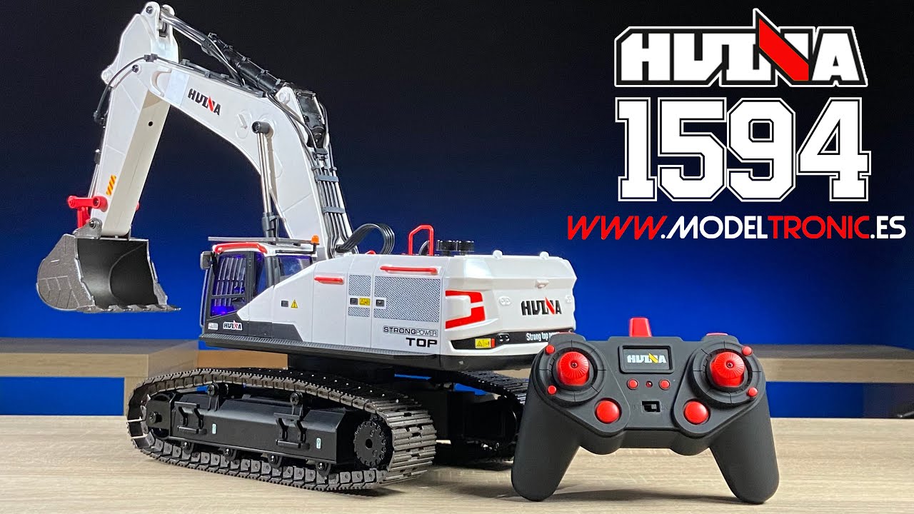 🔴 HUINA 1594 🔴 Unboxing Español Excavadoras RC