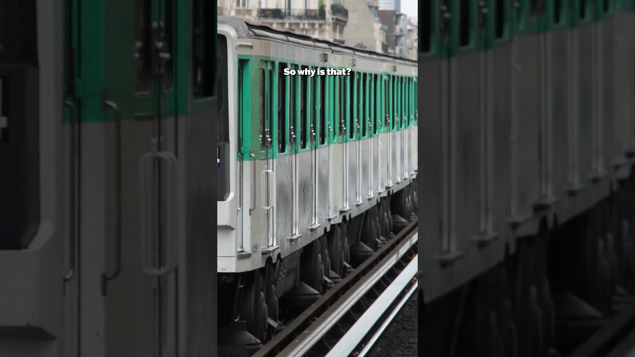 Why do Paris metro trains have rubber tires? #paris #trains #travel #transit #metro #subway #tires