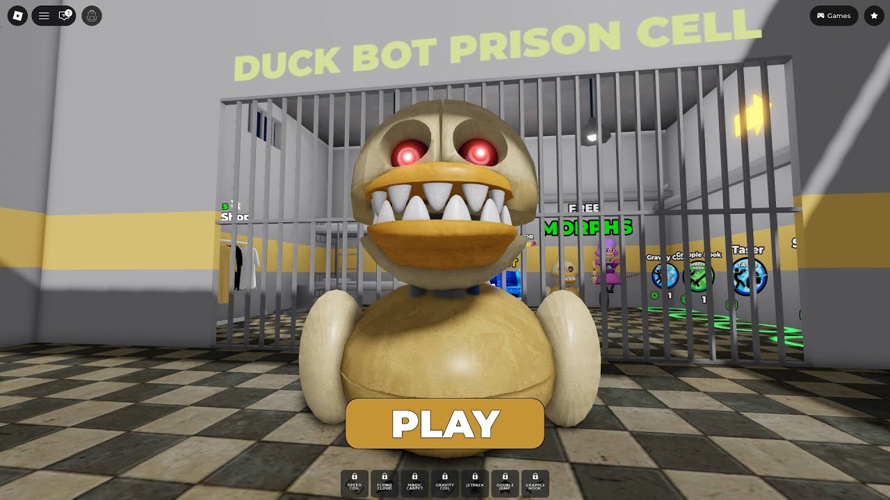 DUCK BOT PRISON RUN! Obby | SPEED RUN!