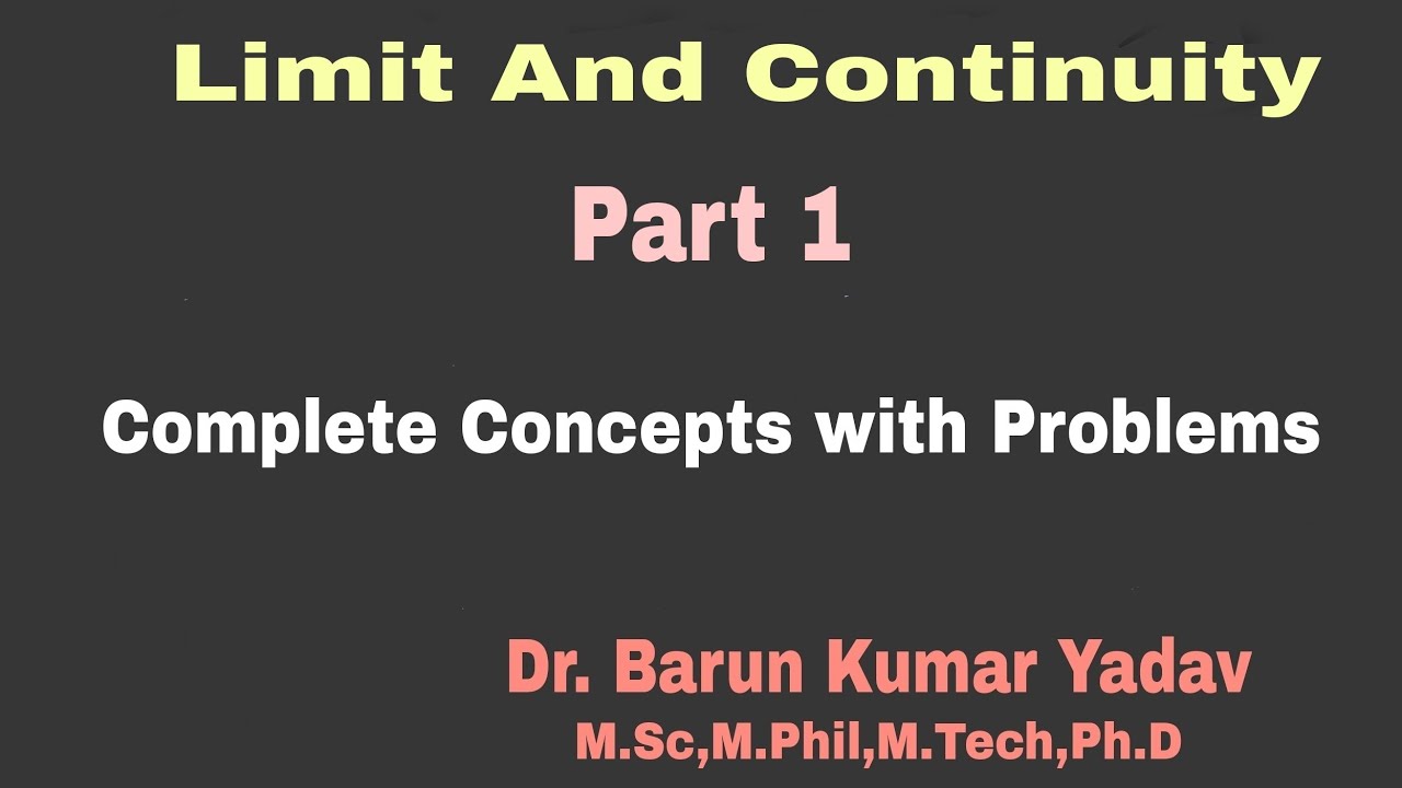 Limit and continuity | Remedial Mathematics |B Pharmacy | Part 1| #barunmaths #pharmd