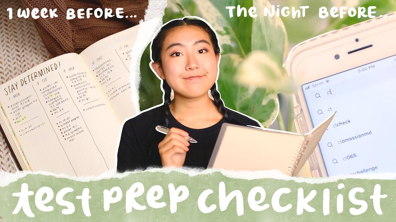 what you need to do before a test 📚 a comprehensive prep checklist