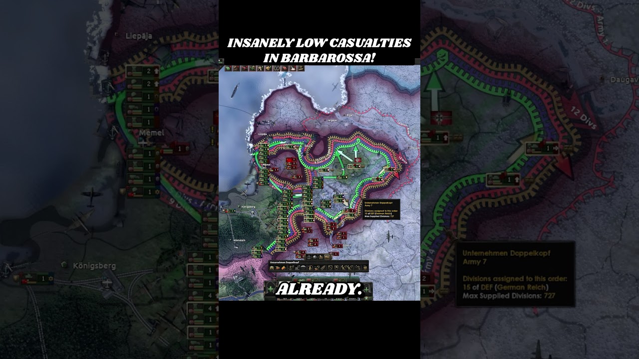 INSANELY Low Casualties In Barbarossa! #hoi4 #heartsofiron4 #armsagainsttyranny