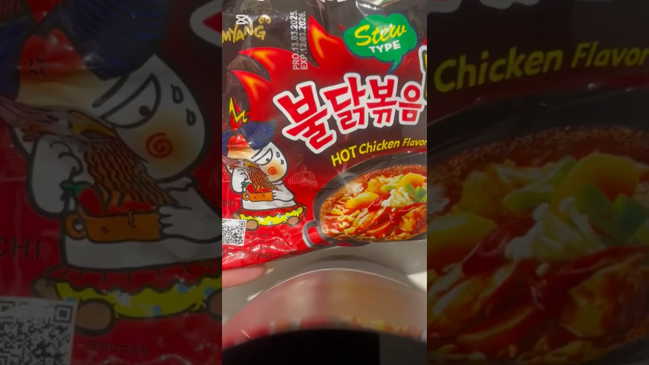 Samyang stew type hot chicken 🌶️🍜 #food #noodles #ramen #samyang #shorts