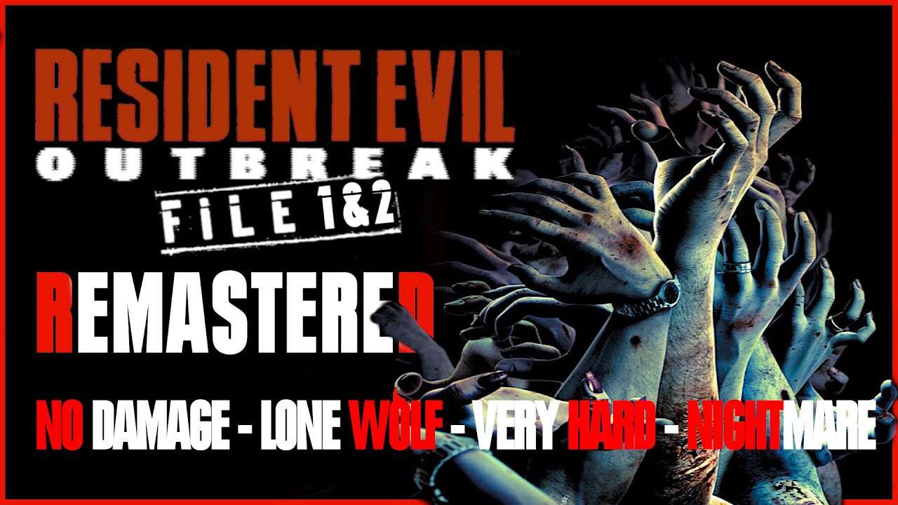 Resident Evil Outbreak File 1 & 2 - NO DAMAGE | VERY HARD | NIGHTMARE | LONE WOLF -Longplay 4K 60ᶠᵖˢ