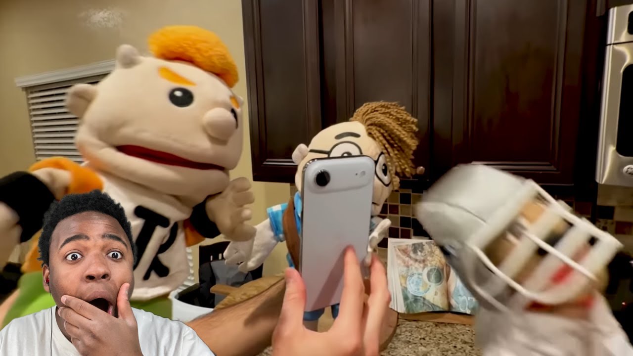 football kitchen destruction/sml movie: Cody's iPhone air reaction