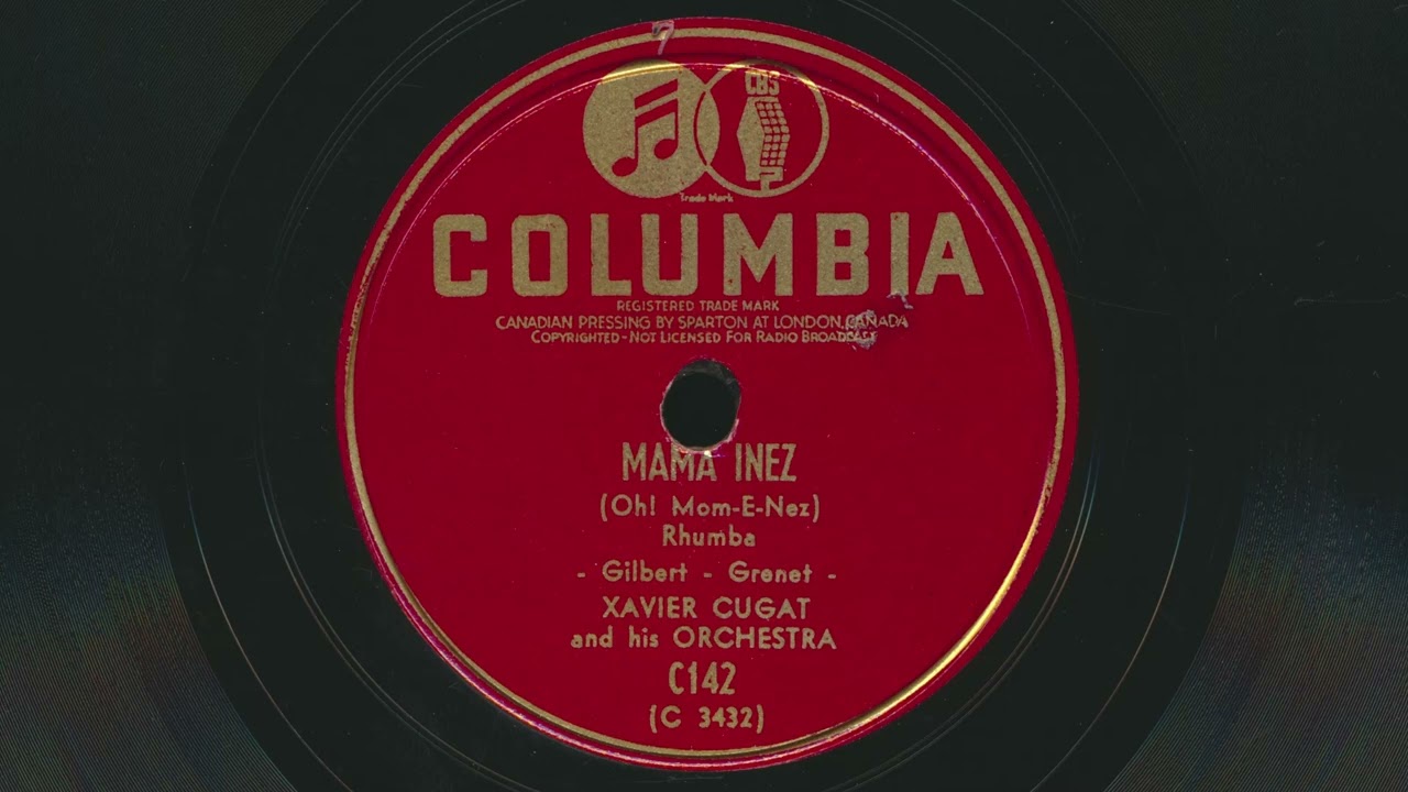 1940 XAVIER CUGAT Mama Inez - 78 RPM Record
