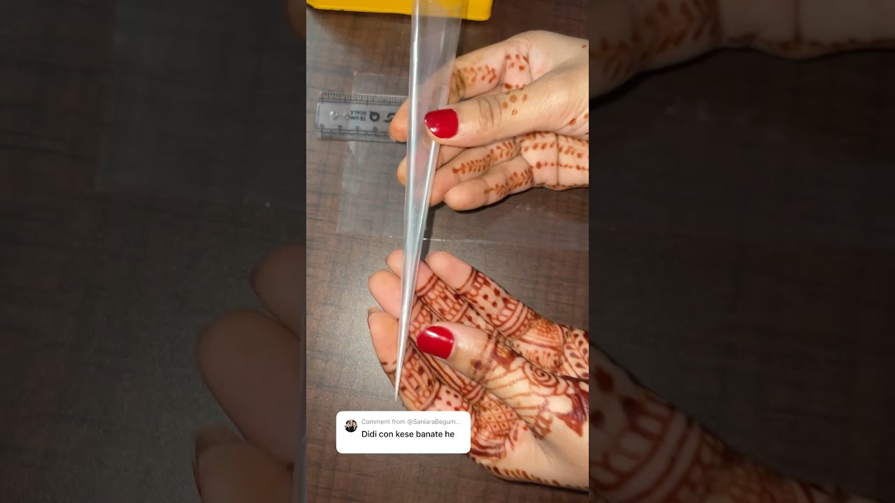 😍🌿How to make professional mehndi cone at home 