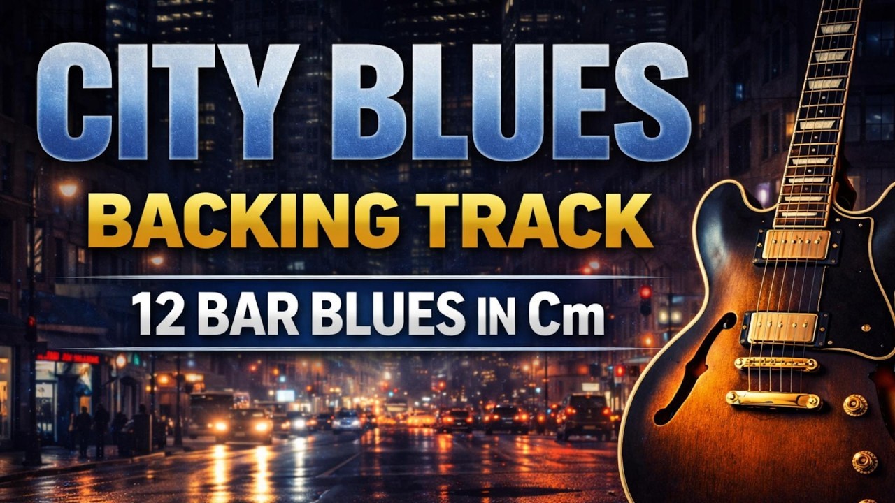 12 Bar Blues in Cm | City Blues Backing Track for Guitar