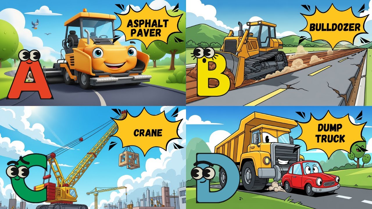 🏗️ Песня про строительство для детей 🚜 | Изучаем строительные машины от А до Я! | Energypac Kids TV