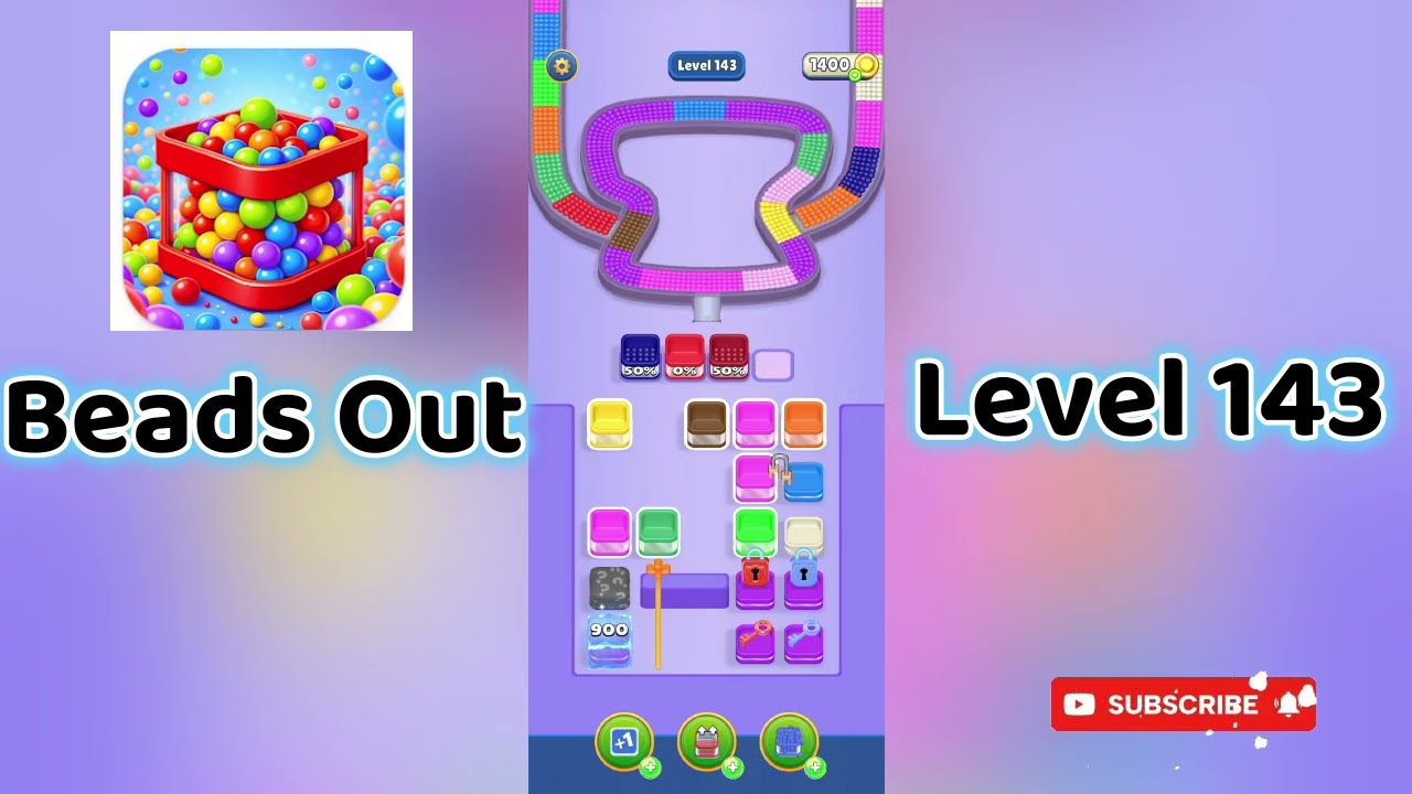🎮 Beads Out Level 143 Walkthrough 🧩 | Tricky Bead Puzzle Solution | Mini Boss