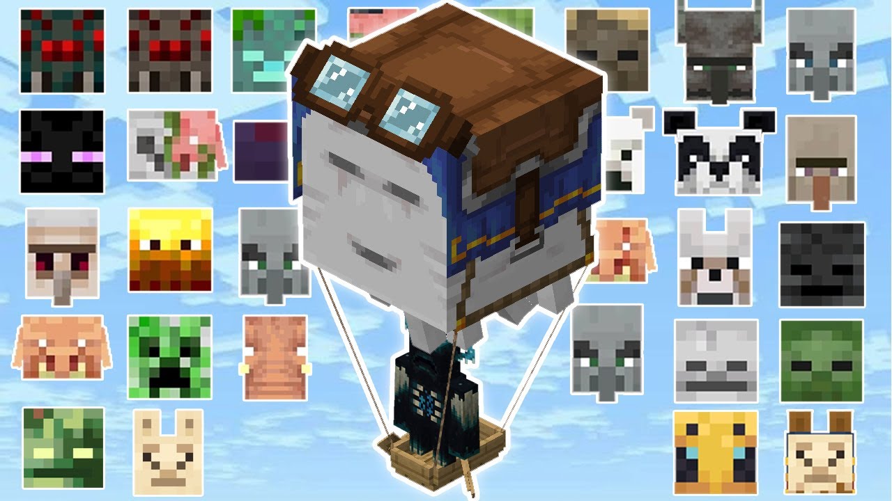 HAPPY GHAST AND WARDEN VS ALL MOBS | MINECRAFT