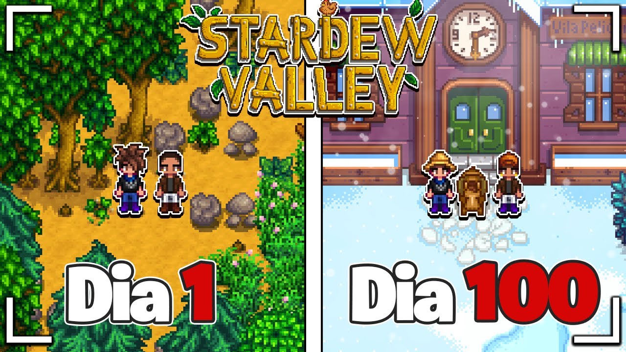 JOGUEI 100 DIAS NO STARDEW VALLEY em DUO! com @Explorador Preguiçoso