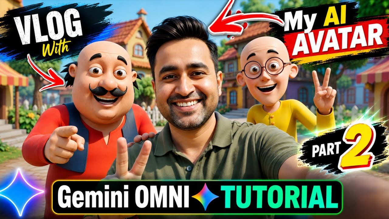 Google OMNI Tutorial: Create AI VLOG with 3D Cartoon 🤯 | Long AI Video Kaise Banaye!