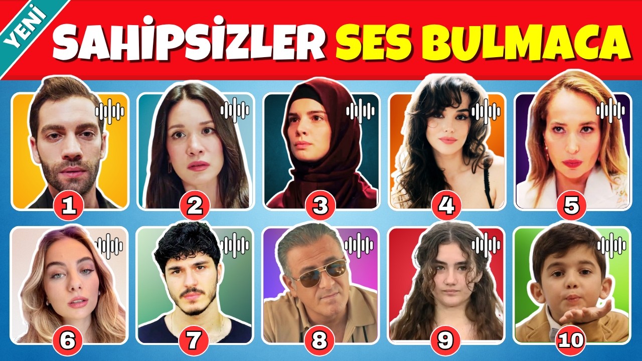 Sahipsizler SES BULMACA | YENİ 🎤😍 Sahipsizler Seslerinden Tahmin Et | Sahipsizler Bilmece Testi