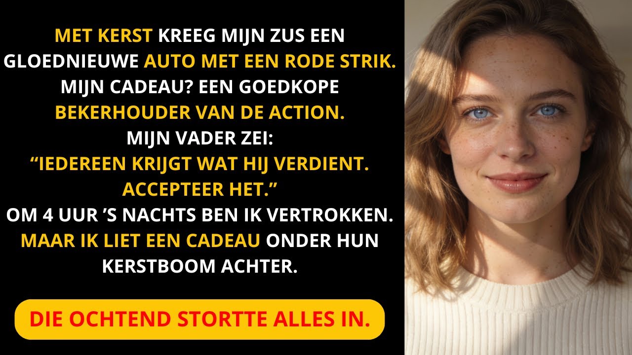 “‘Ieder krijgt wat hij verdient.’ Mijn vader zei dat met Kerst, gaf mijn zus een nieuwe auto…