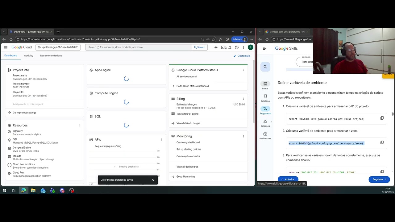 Google Arcade Brasil - Google Skills - Getting Started with Cloud Shell and gcloud - GSP002