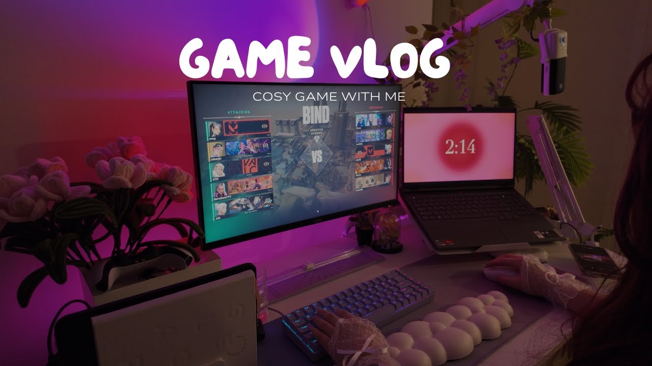 cosy game with me ♡ | Valorant asmr game vlog ♡ Early Valentines ♡