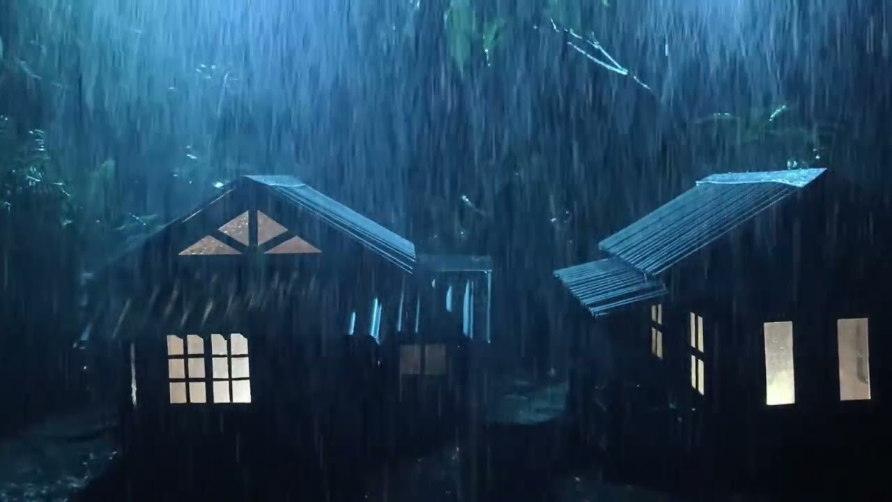 Deep Sleep with Relaxing Rain Sounds on Tin Roof, Thunder & Heavy Rain, NO ADS for Sleeping