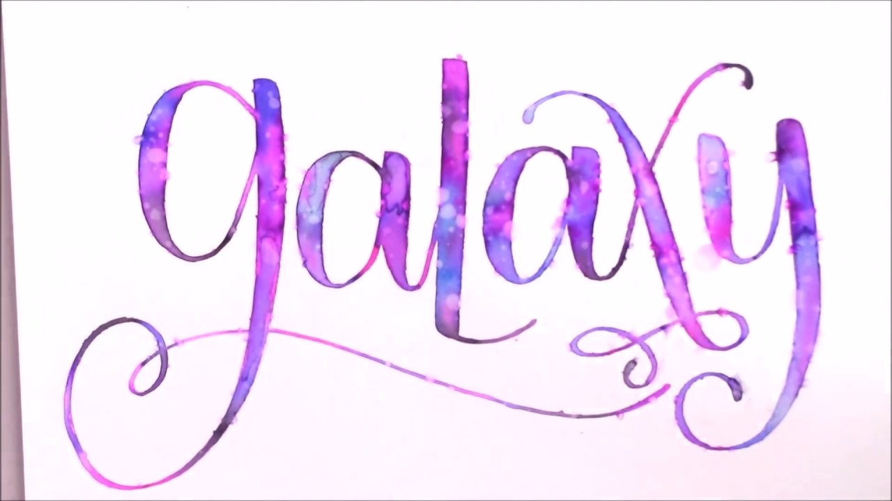 Galaxy Lettering Tutorial using Tombow Dual Brush Pens