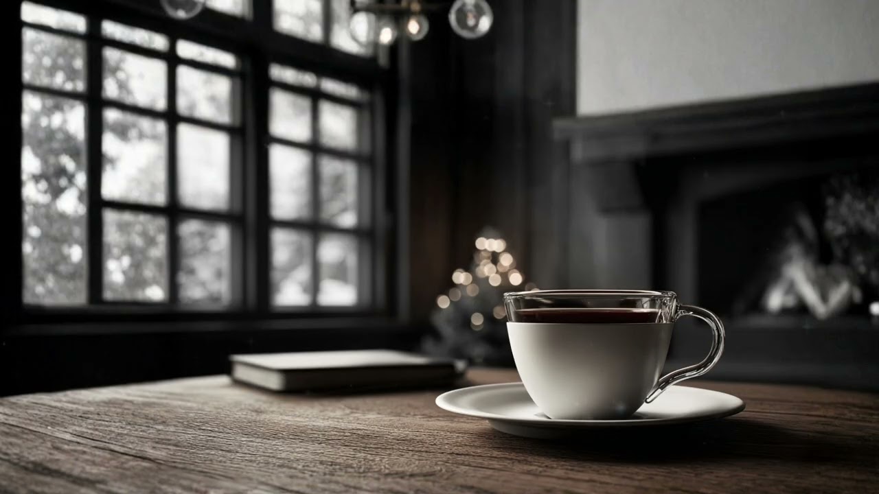 A Quiet Winter Café at Dusk ☕️ Soft Jazz for Deep Focus & Calm Evenings