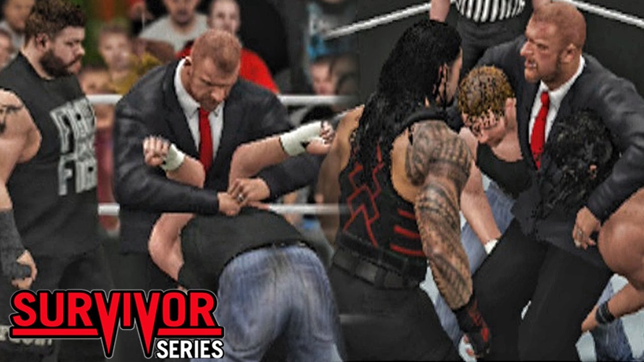 WWE Survivor Series 2016 -The Shield Reunite & Attack Triple H & Kevin Owens