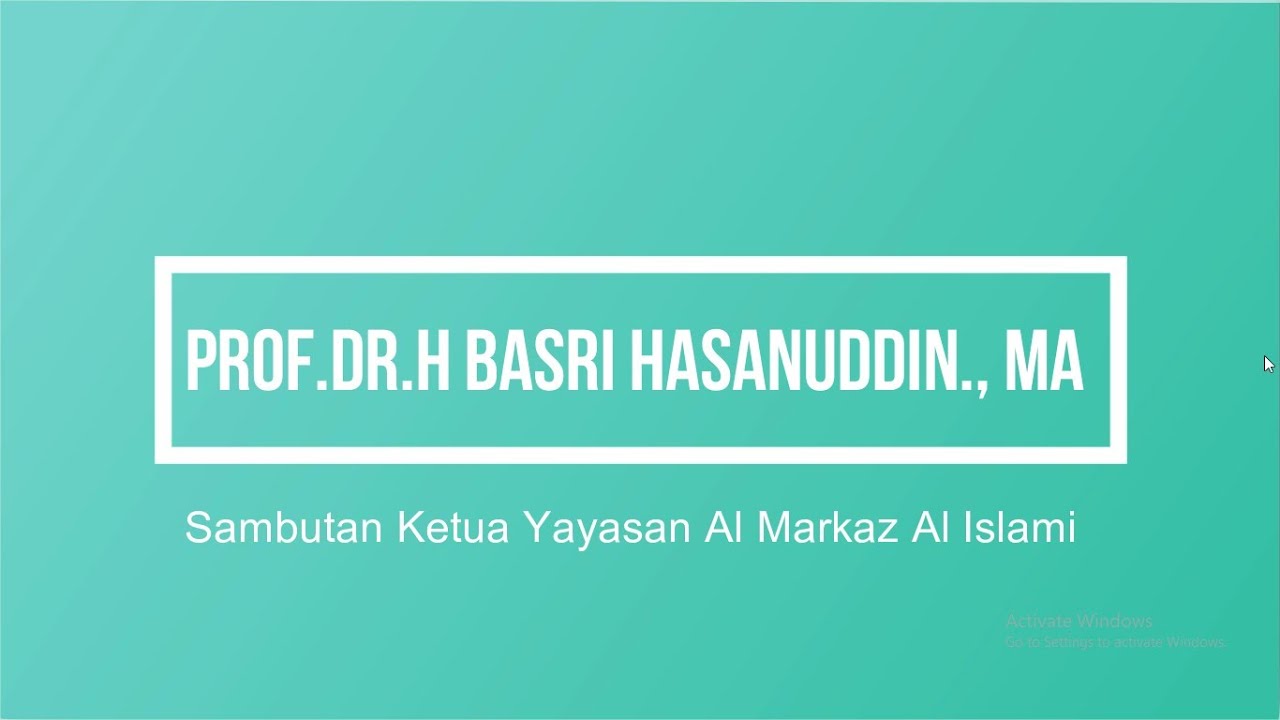 Prof Dr H Basri Hasanuddin , MA
