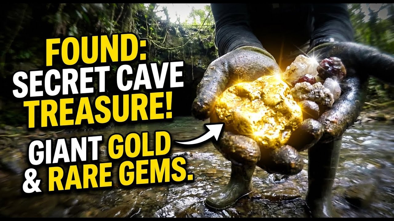 We Followed the River and Found a Hidden Cave Full of Gold & Gemstones