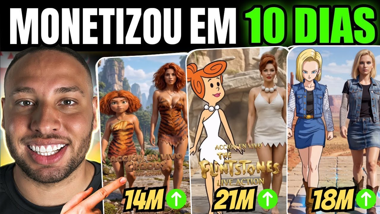 🤑ADEUS CLT? Como Criar Shorts Virais de Desfile de Cartoons para Monetizar Rápido!
