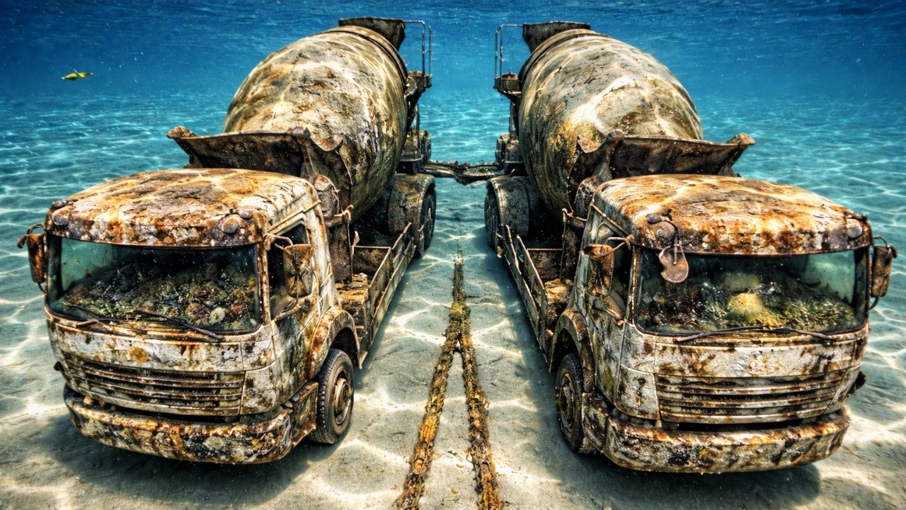 Lost 12 Years in the Sea! Hyundai Xcient Cement Mixer Trucks Restored
