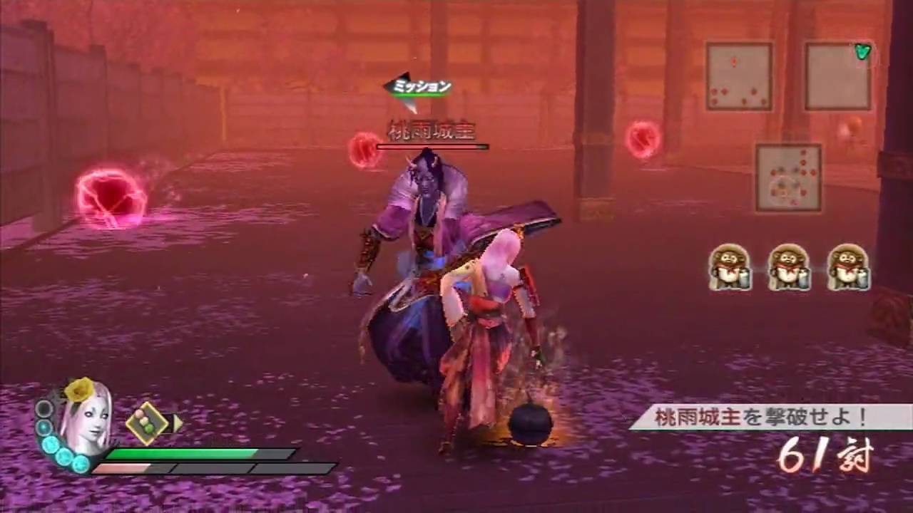 Samurai Warriors 3 (JPN) - Momosame CAW Murasame Castle Gameplay (Hell Difficulty) (Part 2/2) (HD