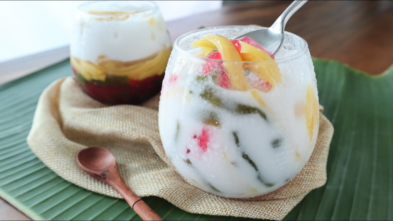 Thailand iced dessert 泰国3色冰 Thai cendol 珍多冰