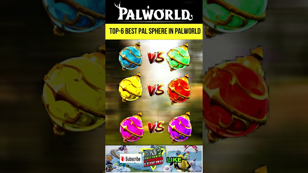 Top-6 The BEST Pal Spheres to use in Palworld | All Types Of Spheres In Palworld #palworld #shorts