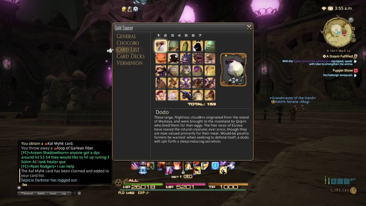 FFXIV - All 153 Triple Triad Cards COLLECTED! [[ Patch 3.3 ]]