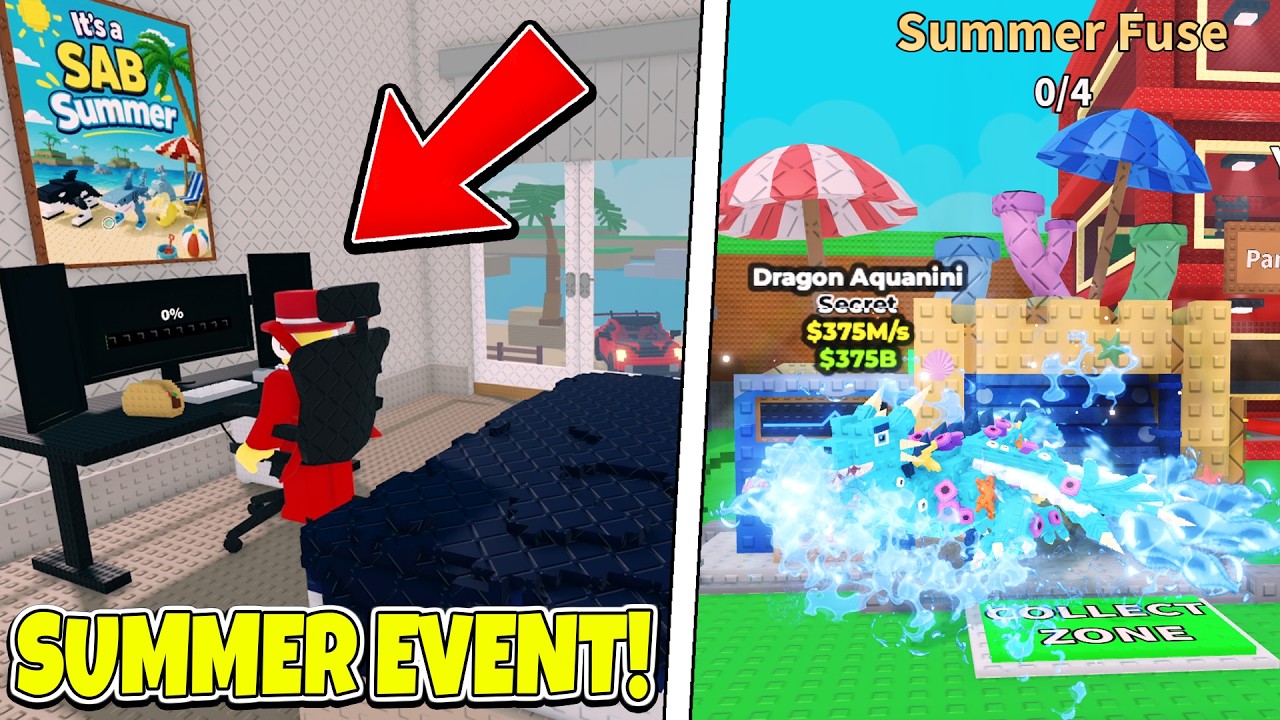 NEW SUMMER EVENT AND FUSE MACHINE IN STEAL A BRAINROT! Roblox