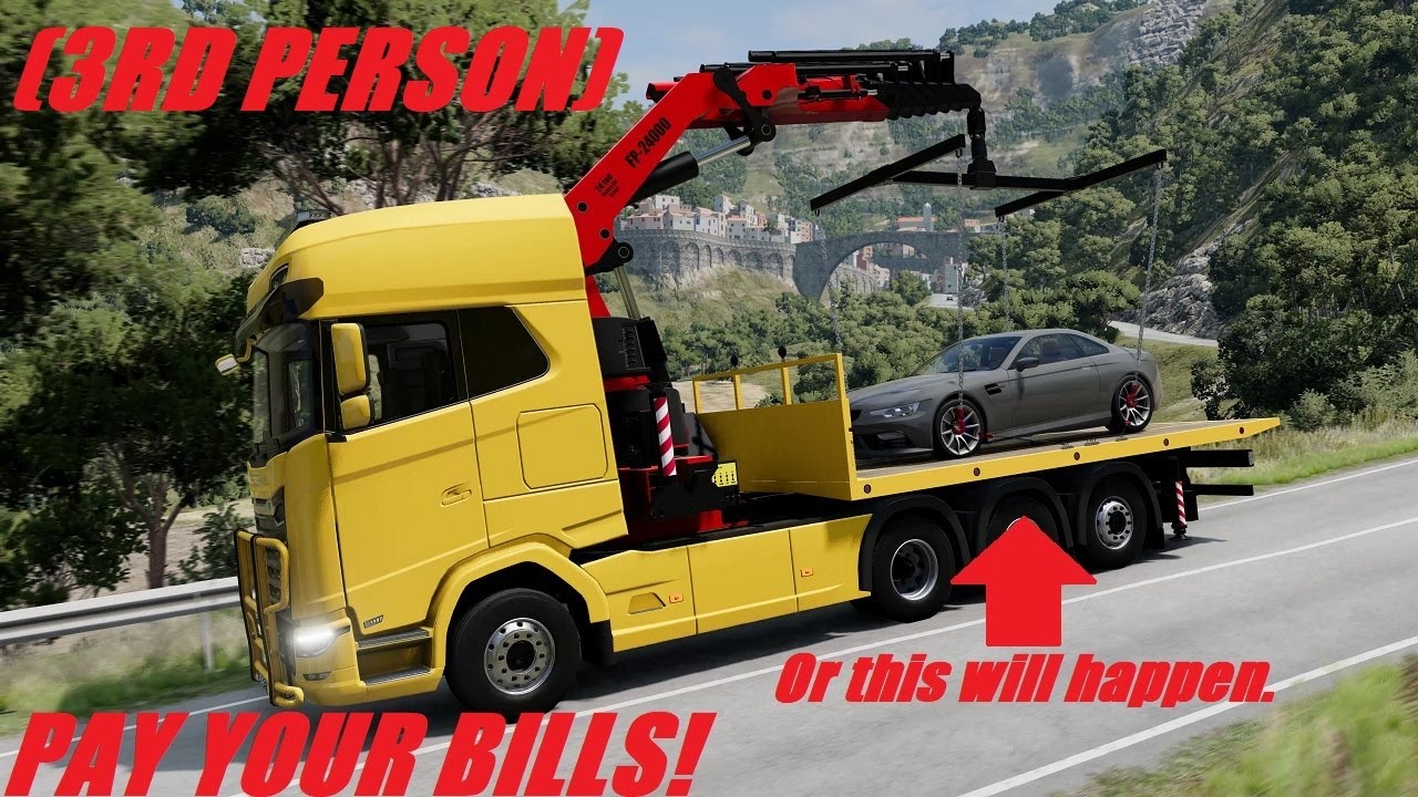 BeamNG.drive (Mod) Freeroam: Italy - European Style Repo I (3rd Person)