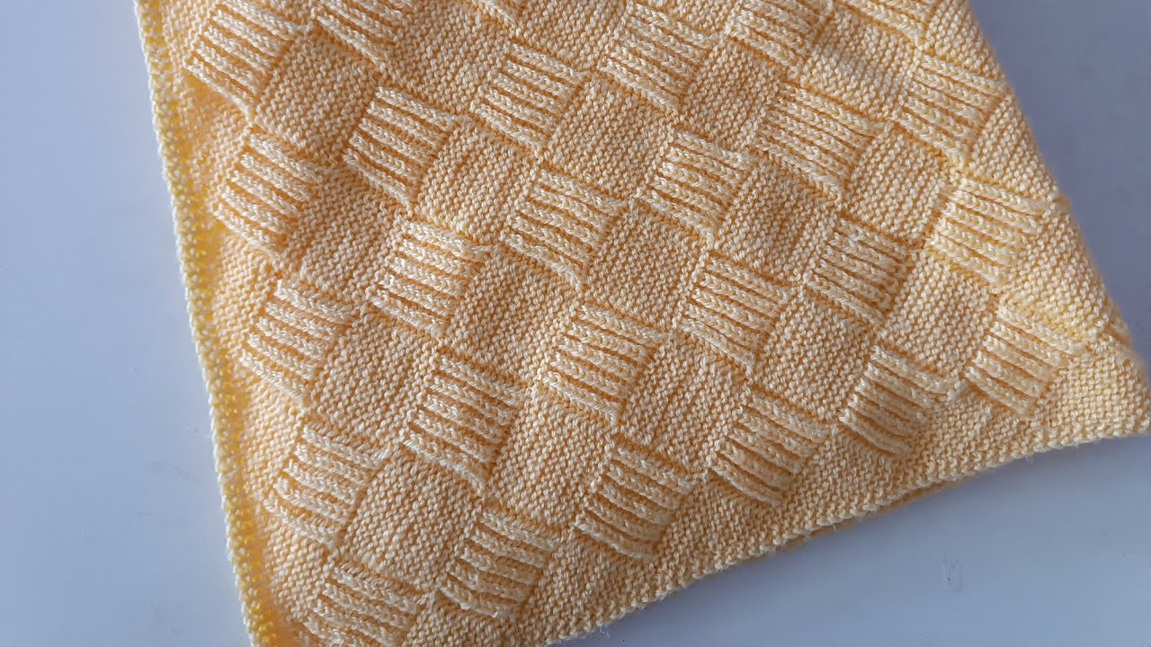 Kuschelige einfache Babydecke mit Brioche-Schachbrettmuster von Ecke zu Ecke (C2C) stricken