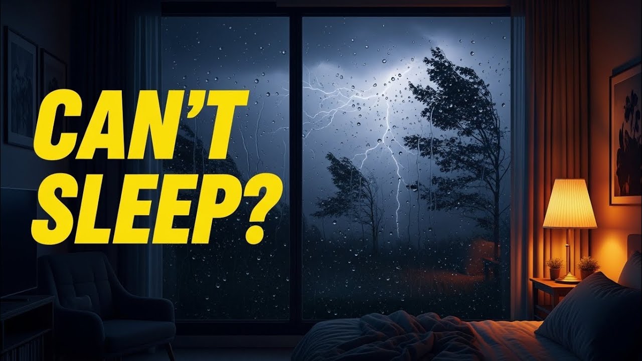 3 Hours Deep Sleep Rain on Window 🌧️ | Cozy Room Night Sounds + Soft Piano 