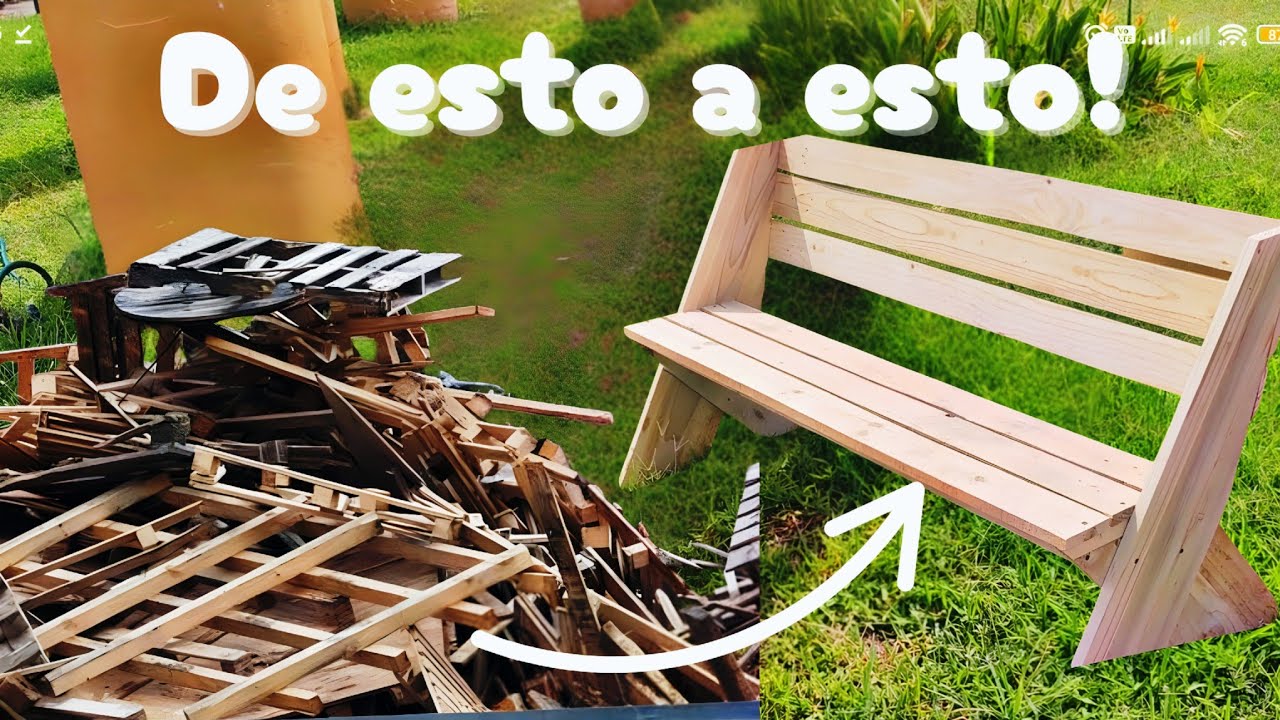 DIY Banca De Jardin Hecha Con Madera De Desecho [] Planos Gratis.