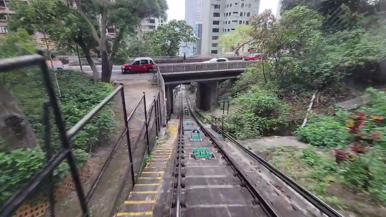 【香港 Hong Kong】ピークトラム下りフル映像 Peak Tram full video