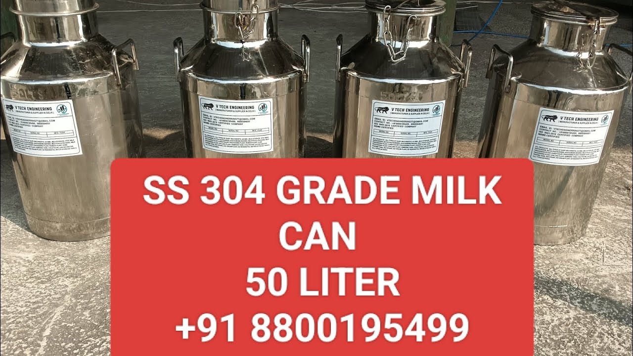STAINLESS STEEL 304 GRADE MILK CAN 50 LITER +91 8800195499,9868584691