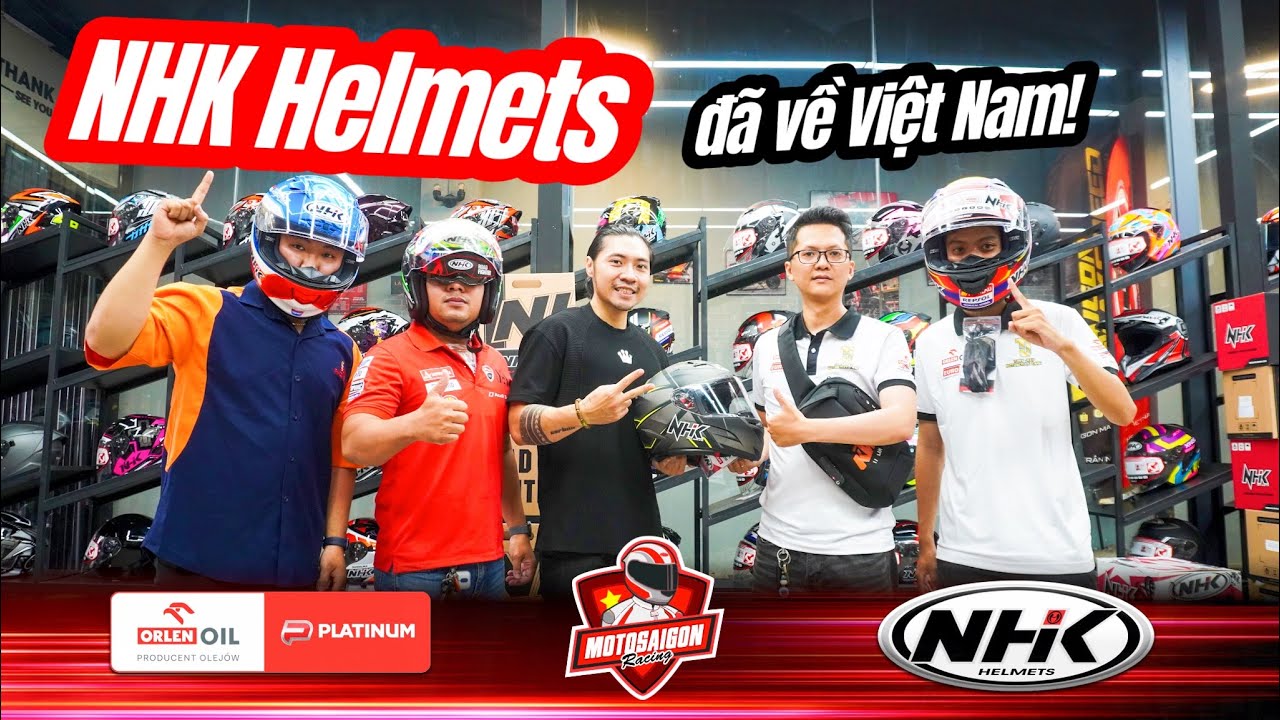 NHK Helmets đ&atilde; về Việt Nam - c&ugrave;ng Đội đua MotoSaigon Racing ra chọn n&oacute;n bảo hiểm