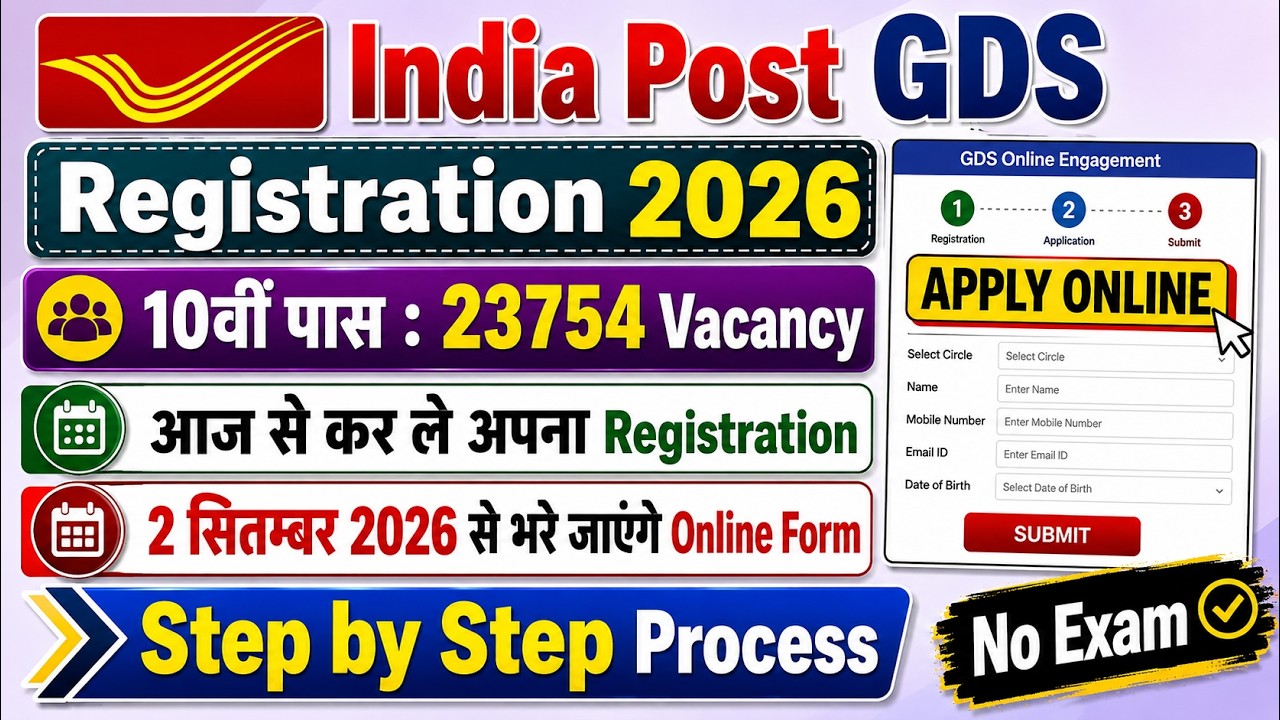 How to Register for India Post GDS Vacancy 2026 | India Post GDS Online Registration 2026 OTR