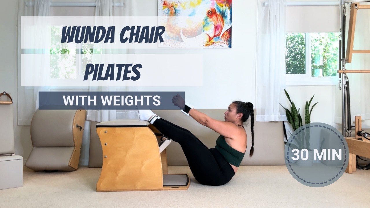 pilates chair workout 30 minutes full body with weights   SD 480p