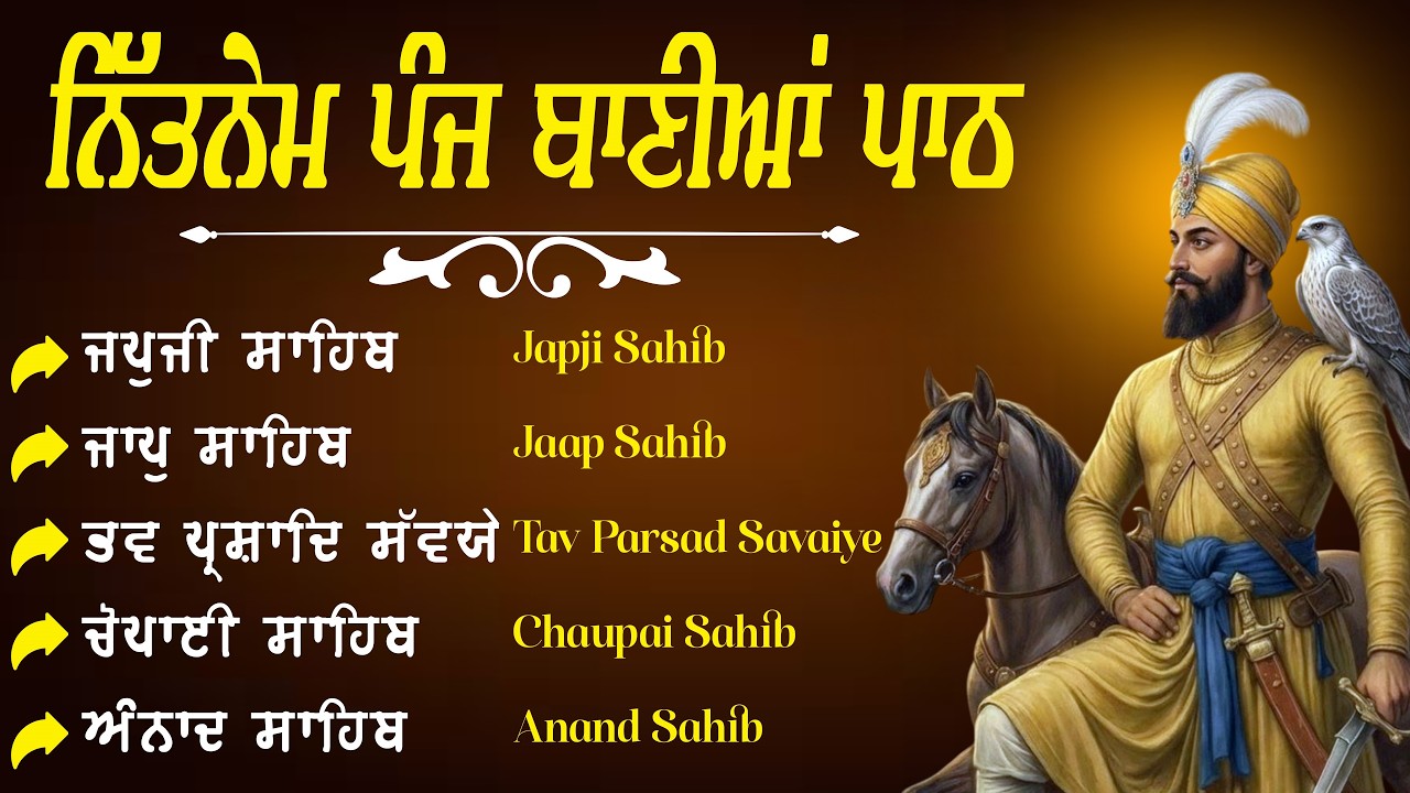 Nitnem Sahib Full Path | 5 Bania Path | Panj Bania Path | Pure Gurbani | ਸ਼ੁੱਧ ਗੁਰਬਾਣੀ